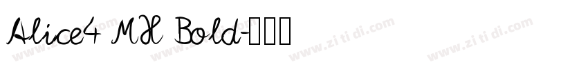 Alice4 MX Bold字体转换